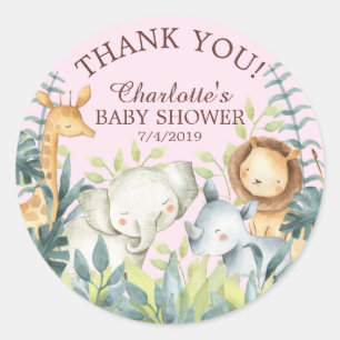 Lief Oerwoud Baby shower Dank u voor Sticker