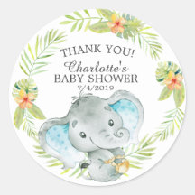 Lief Oerwoud olifant Baby shower dank je wel gunst
