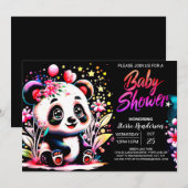 Lief Oerwoud Panda Dreamland Meisje Baby shower Kaart (Voorkant / Achterkant)