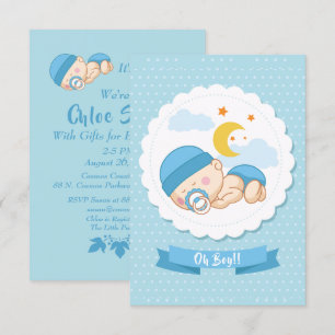 Lief "Oh Boy" Baby shower Kaart