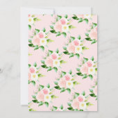 Lief Olifant Meisjes Baby shower Invitation Kaart (Achterkant)