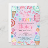 Lief om ACHT te zijn snoep meisje 8e verjaardagsui Kaart (Voorkant / Achterkant)