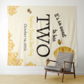 Lief om Bij te zijn Tweede Verjaardag Bijen Honing Wandkleed (In Situ (horizontaal))