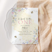 Lief om één honing meisjes eerste verjaardag te zi kaart