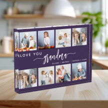 Lief Oma 8 Foto Collage Paars