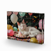 Lief Ontwerp voor de Verjaardag van een Kat Fotoblokken (Rechts)
