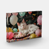 Lief Ontwerp voor de Verjaardag van een Kat Fotoblokken (Links)