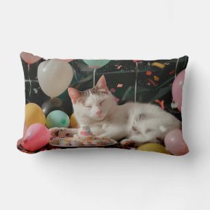 Lief Ontwerp voor de Verjaardag van een Kat Kussen