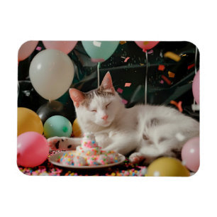Lief Ontwerp voor de Verjaardag van een Kat Magneet