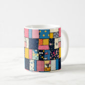 Lief ontworpen patchworkontwerp, speels patroon koffiemok (Voorkant rechts)