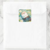 Lief Otter Sticker met Waterlelies (Tas)