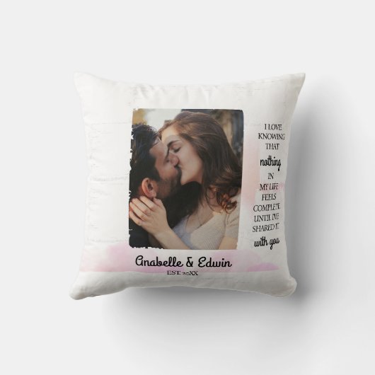 Lief paar aangepaste foto  kussen (Achterkant)