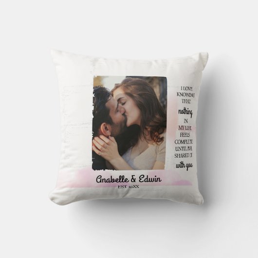 Lief paar aangepaste foto  kussen (Voorkant)