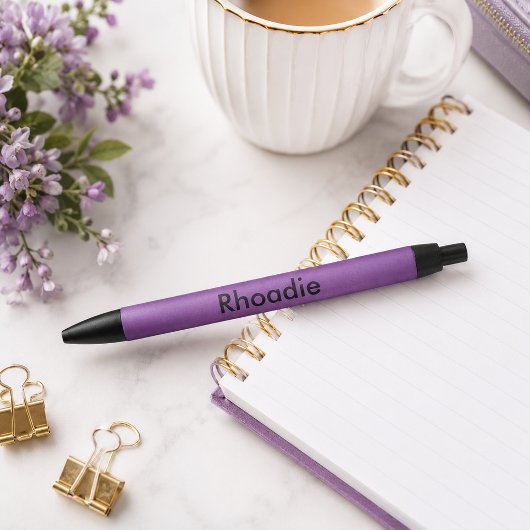 Lief paars charme zwarte inkt pen