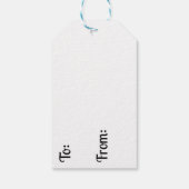 Lief Paarse en zwarte anime meisje met kattenoren Cadeaulabel (Achterkant)