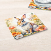 Lief Paaszegen  Konijnenkonijn Kartonnen Onderzetters (Schuin)