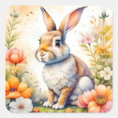 Lief Paaszegen  Konijnenkonijn Vierkante Sticker (Voorkant)
