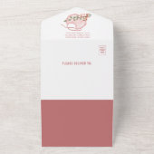 Lief Pampas Boho Meisje Baby shower All In One Uitnodiging (Buitenkant)