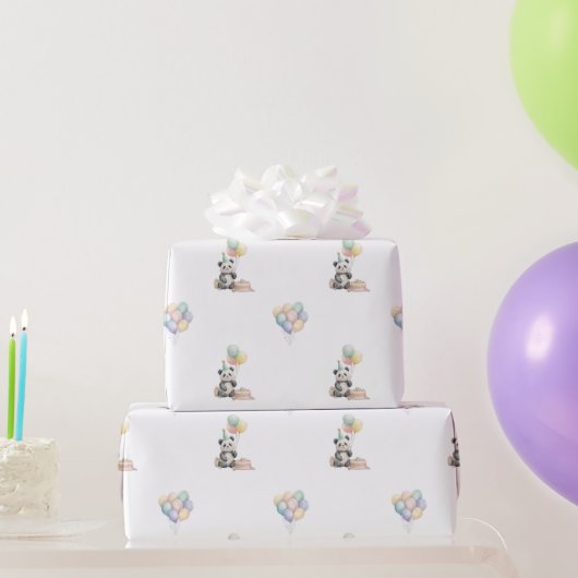 Lief panda dier Ballon Cadeaupapier (Feestgeschenken)