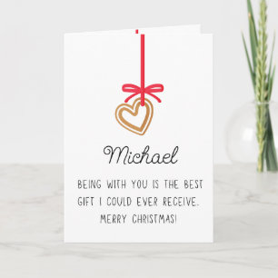 Lief Partner Naam Prettig Kerstfeest Feestdagen Kaart