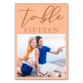 Lief perzik paar foto zomer bruiloft kaart (Voorkant)