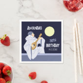 Lief  Pierrot clown lute moon CC1272 Party Servet (Insitu)
