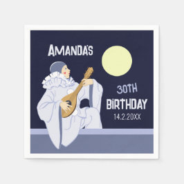 Lief  Pierrot clown lute moon CC1272 Party Servet