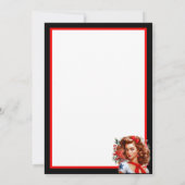 Lief Pinup_ Meisje Sassy Kaart (Achterkant)