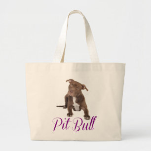 Lief Pit Bull Puppy Hond Canvas Totetas Grote Tote Bag