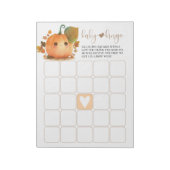 Lief pompoen Herfst Baby Bingo Notitieblok (Linkerzijde)