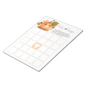 Lief pompoen Herfst Baby Bingo Notitieblok (Schuin)