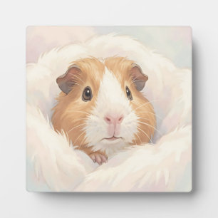 Lief portret van een pluizige cavia fotoplaat