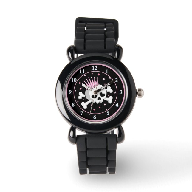 Lief prinsessen schedel horloge (Voorkant)