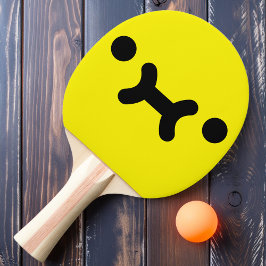 Lief Pruilgezicht Geel Pingpongbat Tafeltennisbatje