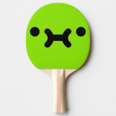 Lief Pruilgezicht Groene Ping Pong Batje (Voorkant)
