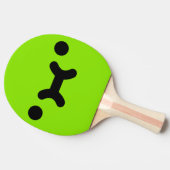 Lief Pruilgezicht Groene Ping Pong Batje (Zijkant)