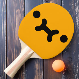 Lief Pruilgezicht Oranje Pingpongbat Tafeltennisbatje