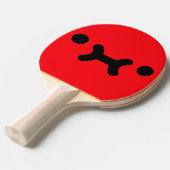 Lief Pruilgezicht Rood Pingpongbatje (Voorkant Gekanteld)