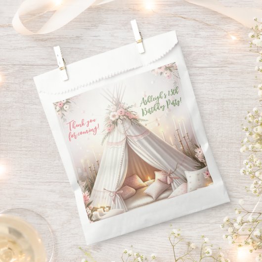 Lief pyjamafeest meisje sleepover verjaardag bedankzakje (Geknipt)