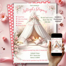 Lief pyjamafeest meisje sleepover verjaardag