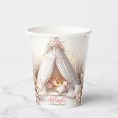 Lief pyjamafeest meisje sleepover verjaardag papieren bekers (Voorkant)