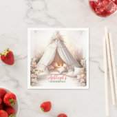 Lief pyjamafeest meisje sleepover verjaardag servet (Insitu)