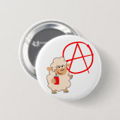 Lief, rebels cartoon schaap knop ronde button 5,7 cm (Voorkant /achterkant)