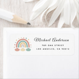 Lief Regenboog Baby Shower Retouradres Label