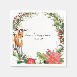 Lief rendier | Kerst baby shower Servet