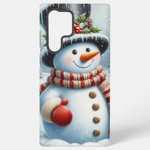 Lief, Retro/Whimsical Kerstmis/winter sneeuwman Samsung Galaxy Hoesje