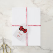 Lief Rode Strik Fantasievol Cadeaulabel (Met Touw)