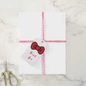 Lief Rode Strik Fantasievol Cadeaulabel (Met Touw)