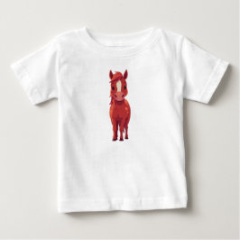 Lief roodbruin paard | Witte T-shirt voor kinderen