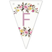 Lief Roos Waterverf Floral Wedding Forever Vlaggetjes (Tweede vlag)